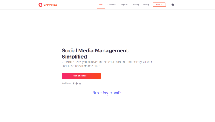 Crowdfire Facebook Post Scheduler