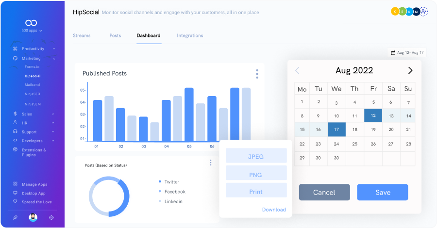 social analytics leave note