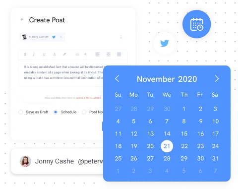 easily schedule posts