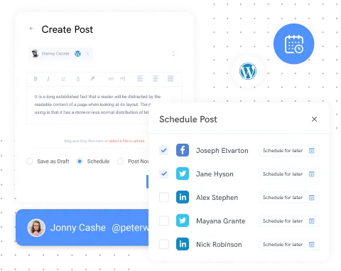 easily create and schedule blog posts