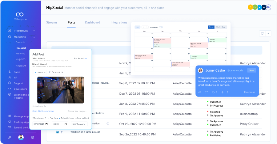 social media posting leave note
