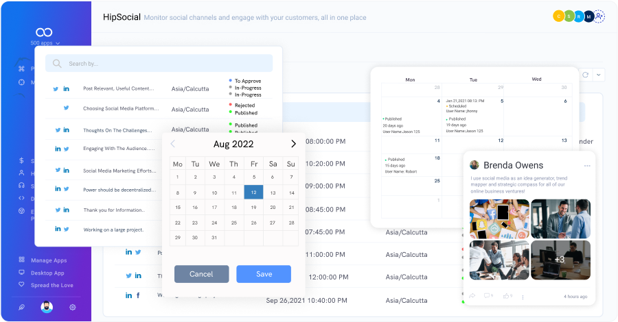 social media projects leave note